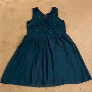 ***NWT*** SPEECHLESS EMERALD GREEN SEQUIN LACE FIT & FLARE‎ FORMAL DRESS